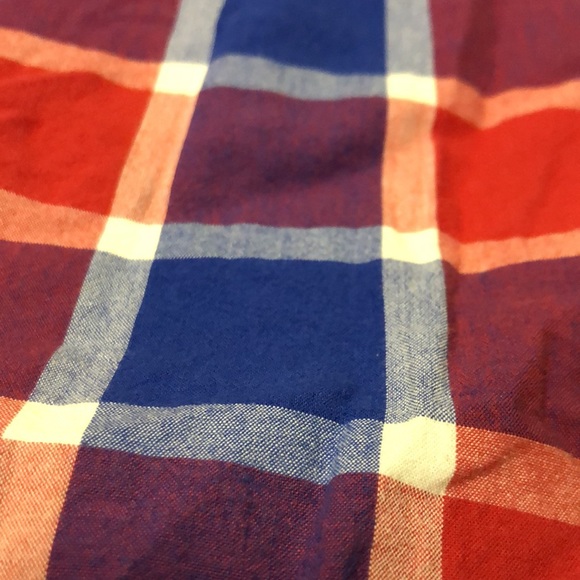 Children’s Place 5/6 Red,White & Blue Plaid LS Button Down Shirt - Picture 7 of 7